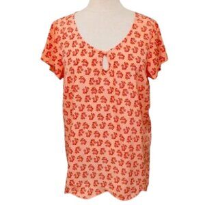 Old Navy Floral Pull On Relaxed Fit Blouse NEW Sz. Med